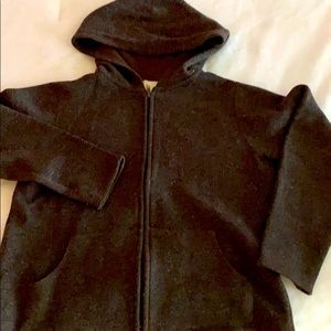 EXPRESS Tricot Chocolate Brown Hoodie Wool Sweater